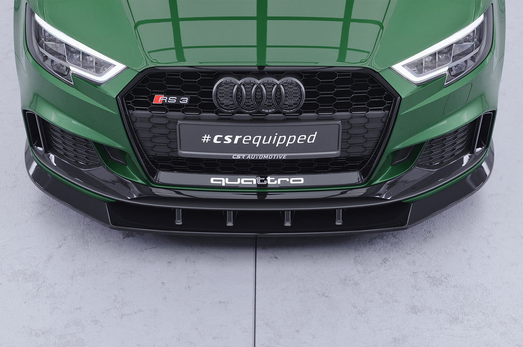 CSR Frontspoiler | Cup-Spoilerlippe mit ABE für Audi RS3 8V CSL322-S Strukturiert schwarz matt (keine Lackierung erforderlich)