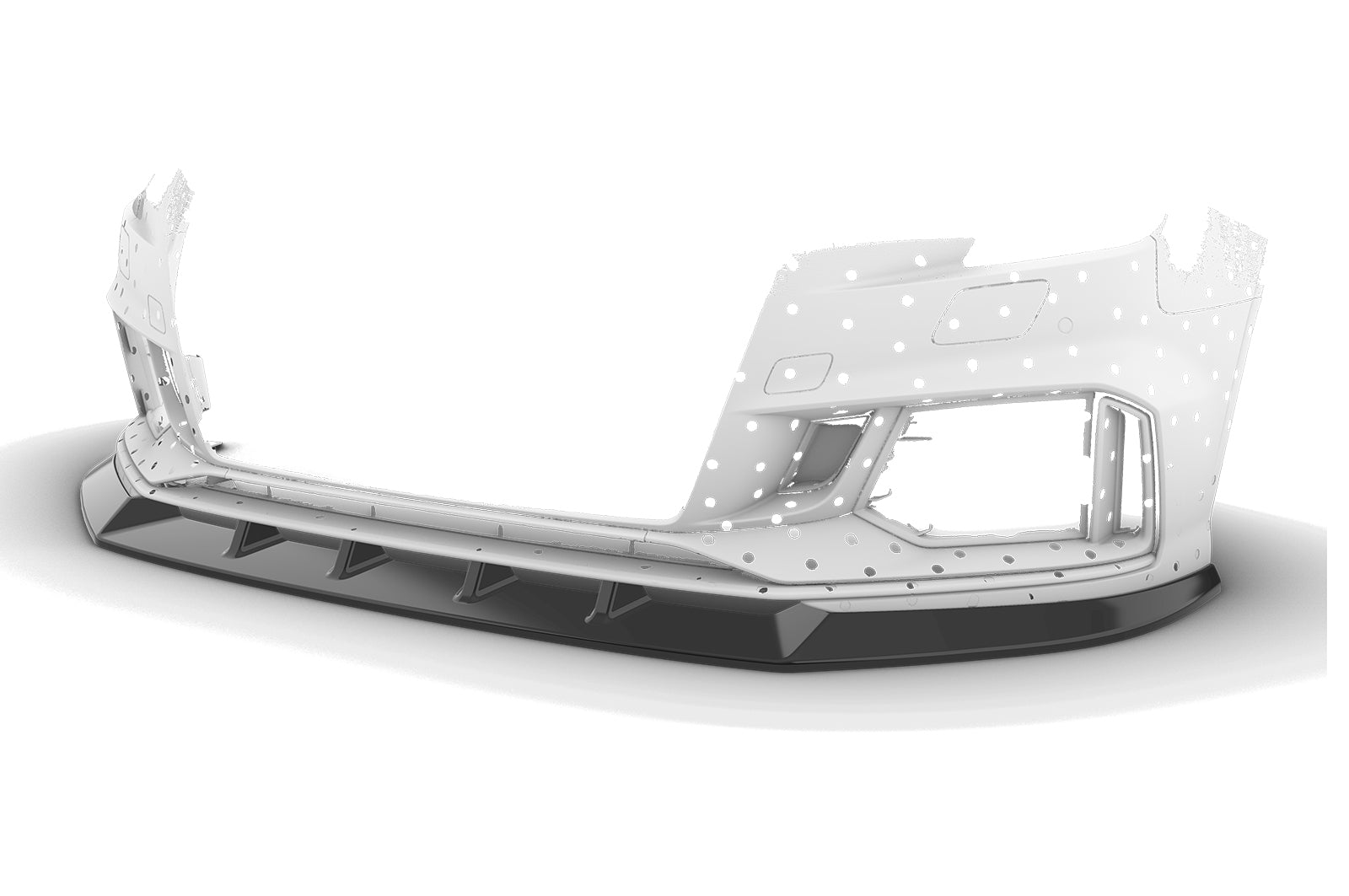 CSR Frontspoiler | Cup-Spoilerlippe mit ABE für Audi RS3 8V CSL322-C Carbon Look Hochglanz (keine Lackierung erforderlich)