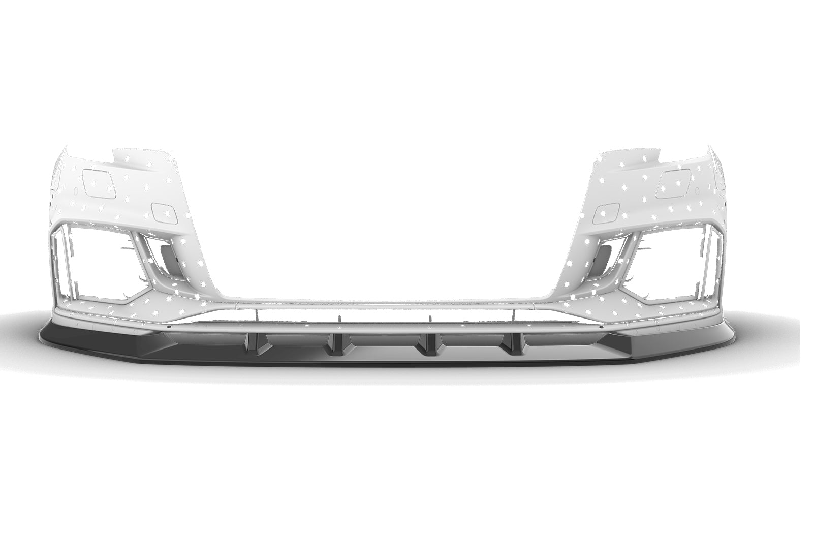 CSR Frontspoiler | Cup-Spoilerlippe mit ABE für Audi RS3 8V CSL322-S Strukturiert schwarz matt (keine Lackierung erforderlich)
