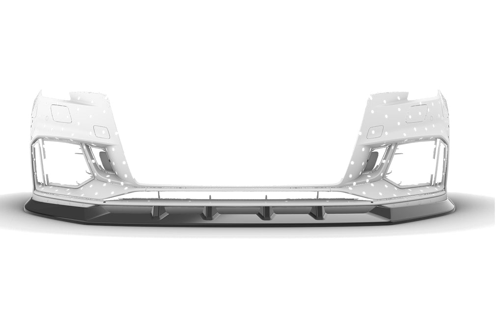 CSR Frontspoiler | Cup-Spoilerlippe mit ABE für Audi RS3 8V CSL322-C Carbon Look Hochglanz (keine Lackierung erforderlich)