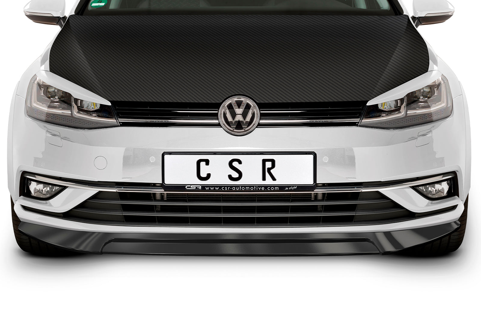 CSR Frontspoiler | Cup-Spoilerlippe mit ABE für VW Golf 7 CSL324-G Glossy schwarz Hochglanz (keine Lackierung erforderlich)