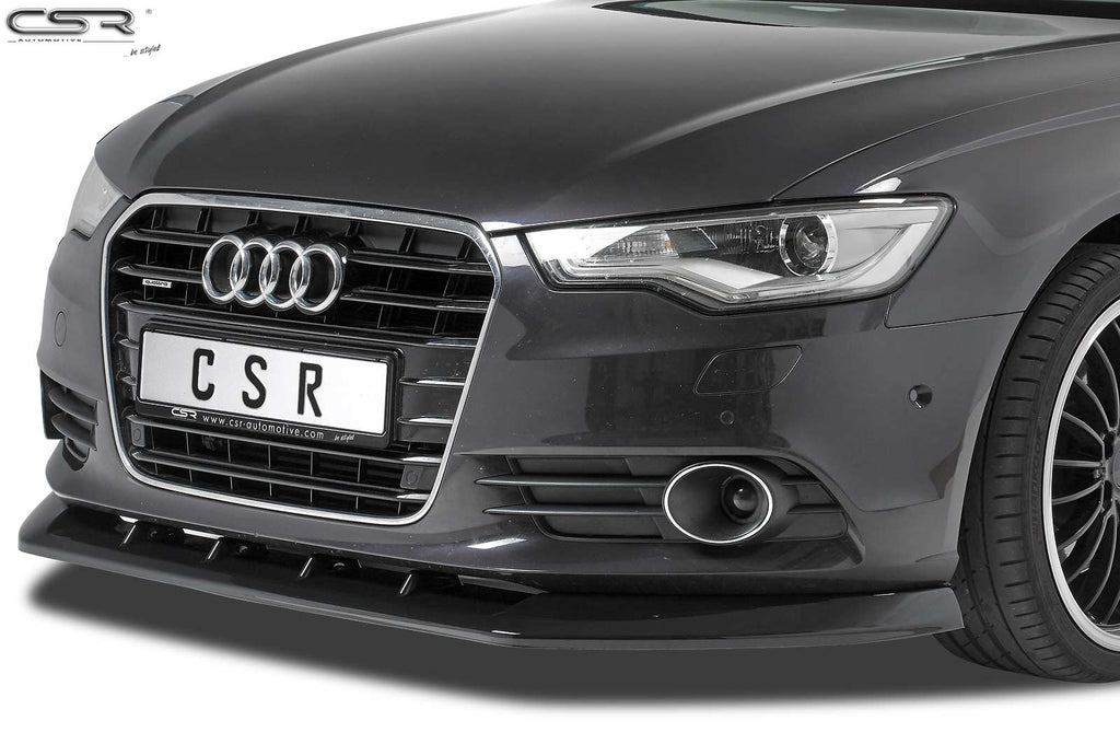 CSR Frontspoiler | Cup-Spoilerlippe mit ABE für Audi A6 C7 4G CSL325-S Strukturiert schwarz matt (keine Lackierung erforderlich)