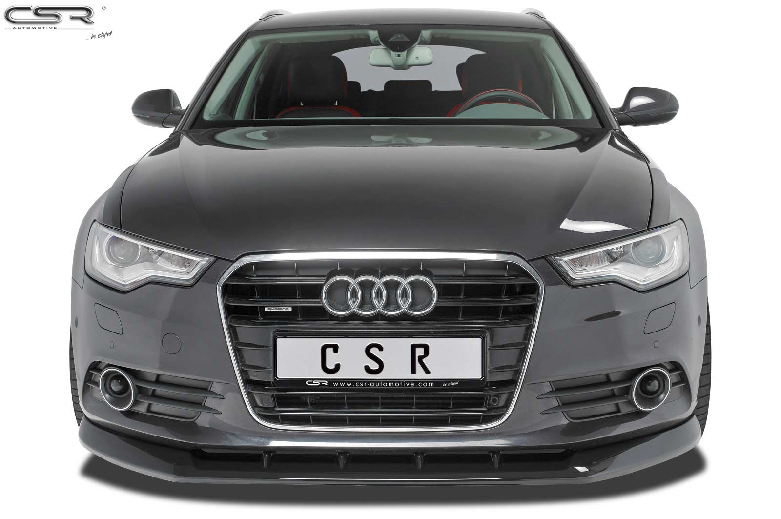 CSR Frontspoiler | Cup-Spoilerlippe mit ABE für Audi A6 C7 4G CSL325-L Unlackiert roh (Lackierung erforderlich)