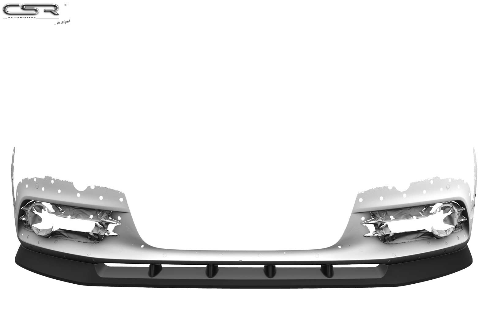 CSR Frontspoiler | Cup-Spoilerlippe mit ABE für Audi A6 C7 4G CSL325-G Glossy schwarz Hochglanz (keine Lackierung erforderlich)