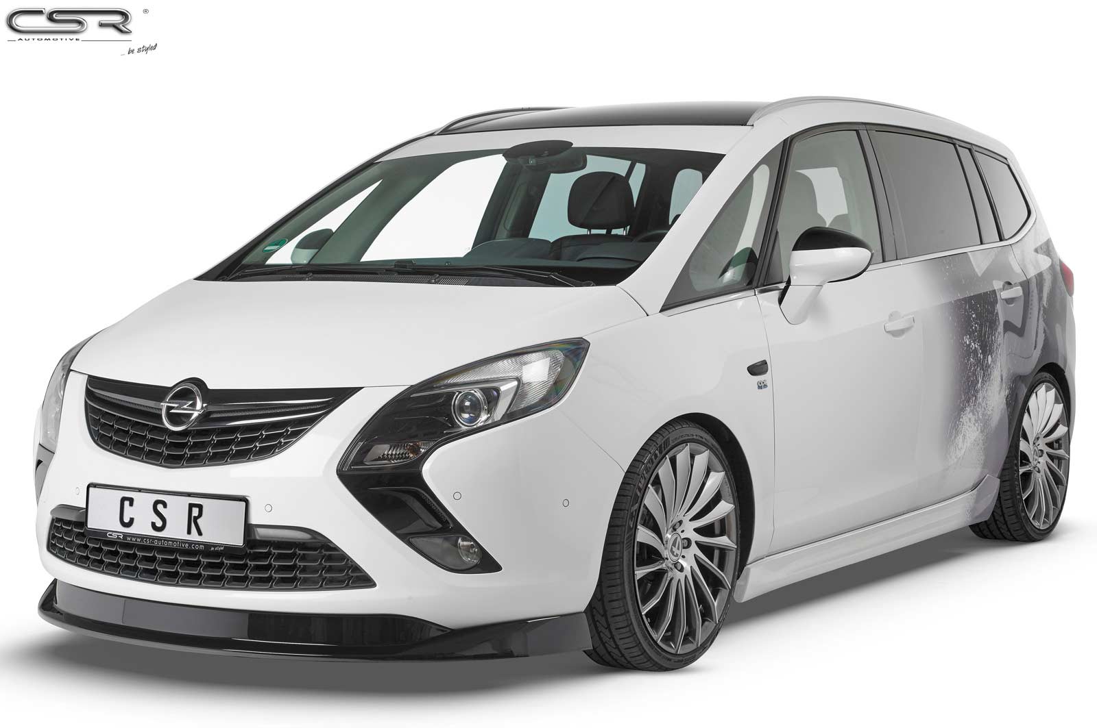 CSR Frontspoiler | Cup-Spoilerlippe mit ABE für Opel Zafira C Tourer CSL326-L Unlackiert roh (Lackierung erforderlich)