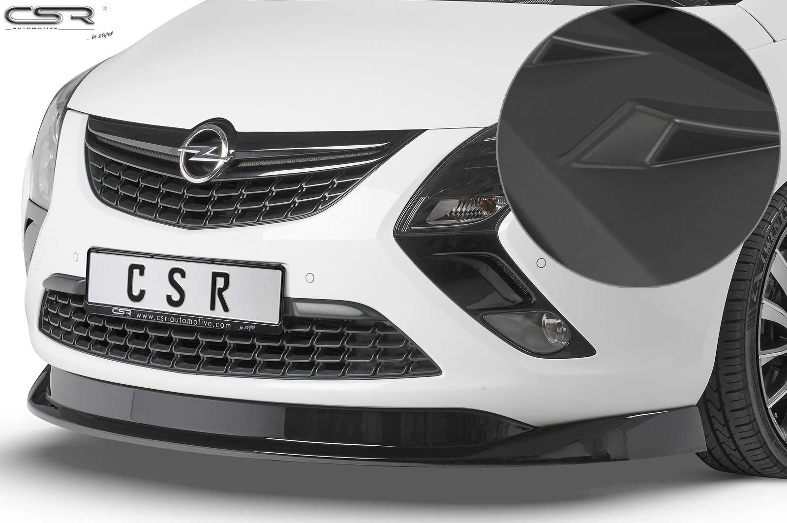 CSR Frontspoiler | Cup-Spoilerlippe mit ABE für Opel Zafira C Tourer CSL326-L Unlackiert roh (Lackierung erforderlich)