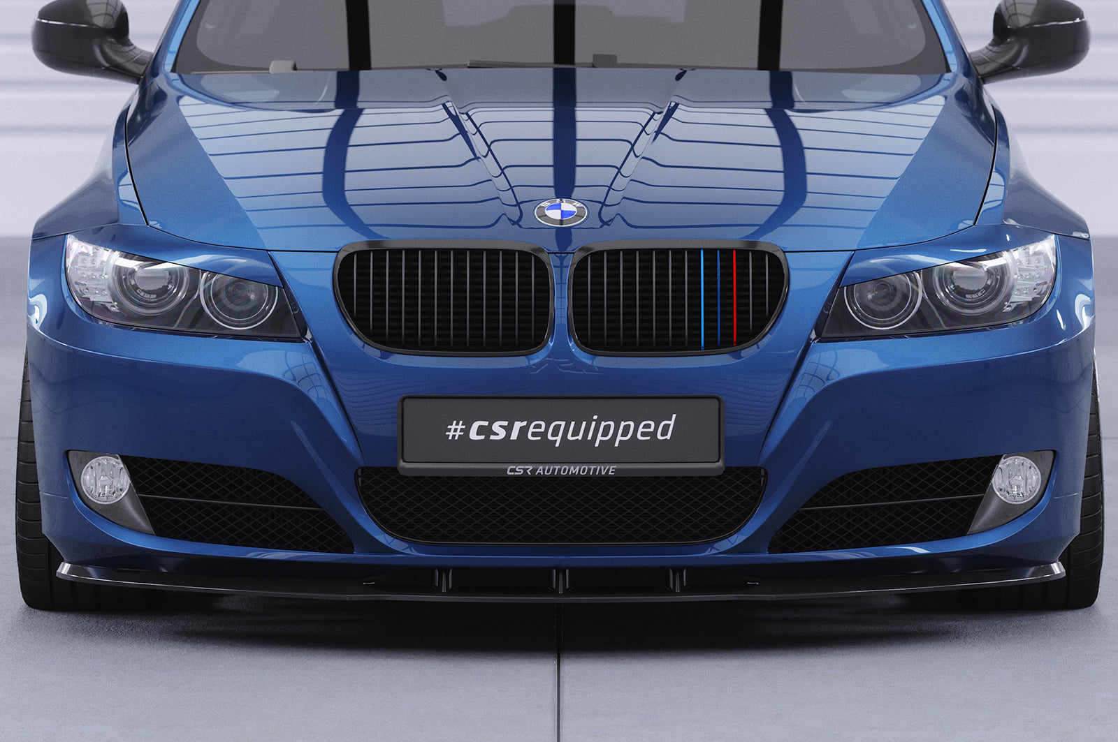 CSR Frontspoiler | Cup-Spoilerlippe mit ABE für BMW E90 / E91 LCI CSL327-C Carbon Look Hochglanz (keine Lackierung erforderlich)