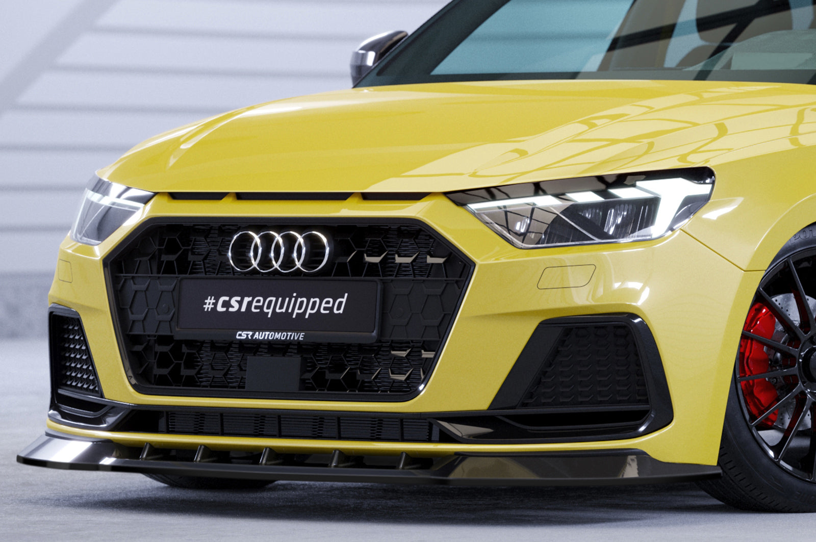 CSR Frontspoiler | Cup-Spoilerlippe mit ABE für Audi A1 (Typ GB) CSL328-S Strukturiert schwarz matt (keine Lackierung erforderlich)