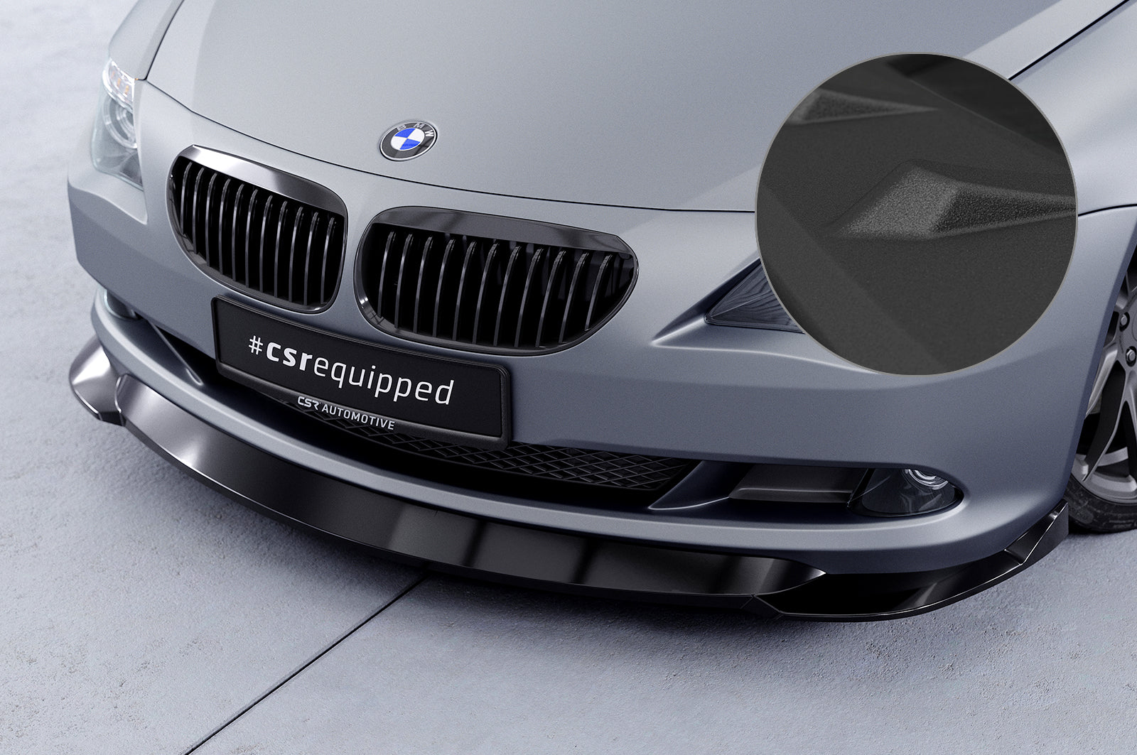 CSR Frontspoiler | Cup-Spoilerlippe mit ABE für BMW 6er E63 / E64 LCI CSL329-S Strukturiert schwarz matt (keine Lackierung erforderlich)
