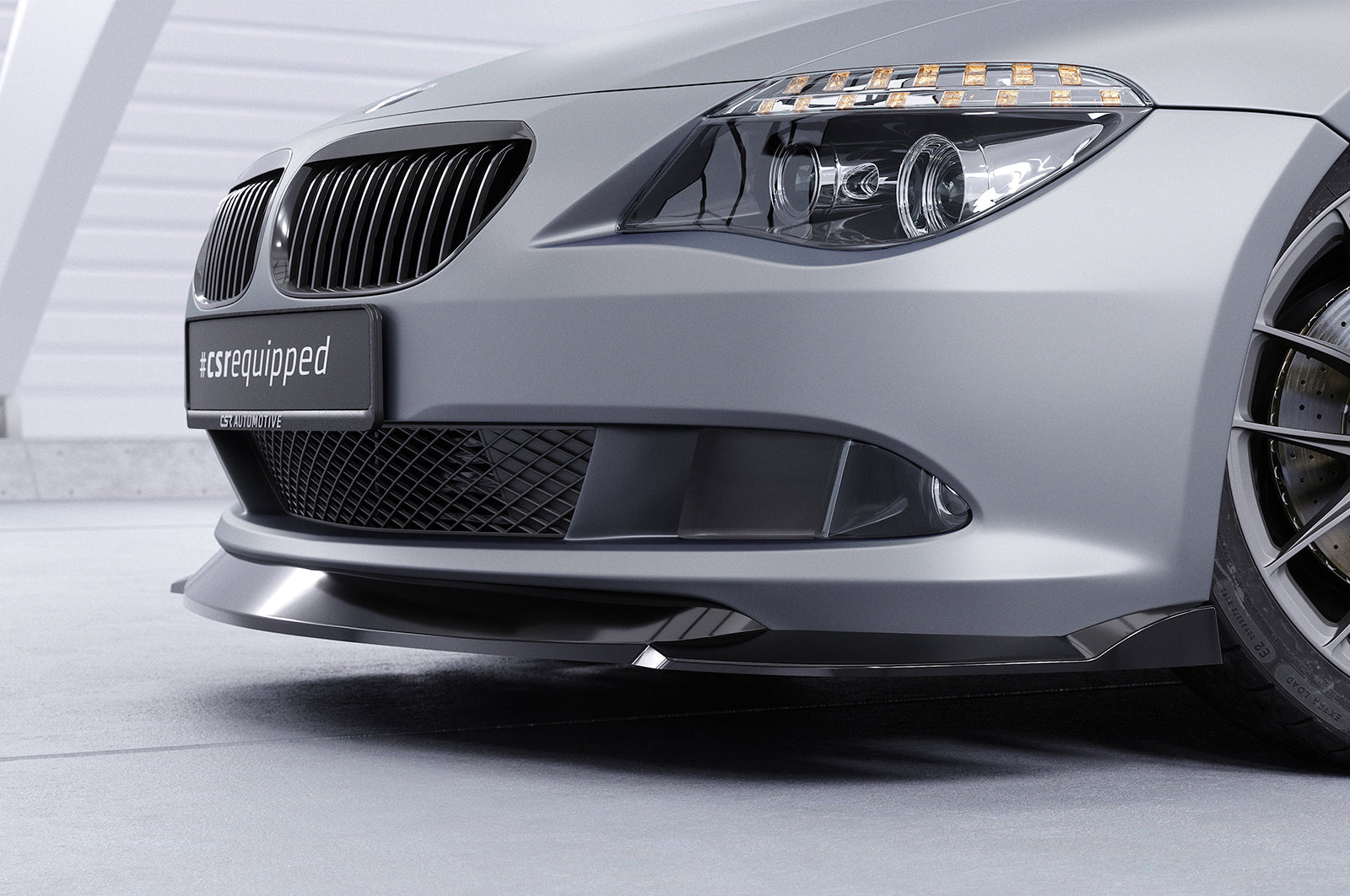 CSR Frontspoiler | Cup-Spoilerlippe mit ABE für BMW 6er E63 / E64 LCI CSL329-C Carbon Look Hochglanz (keine Lackierung erforderlich)