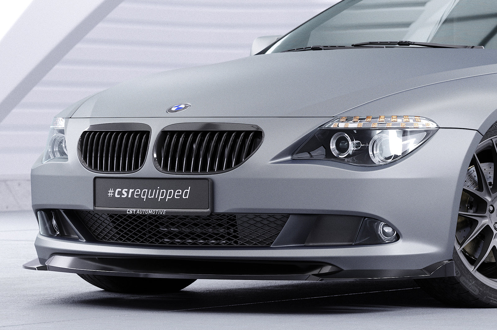 CSR Frontspoiler | Cup-Spoilerlippe mit ABE für BMW 6er E63 / E64 LCI CSL329-S Strukturiert schwarz matt (keine Lackierung erforderlich)