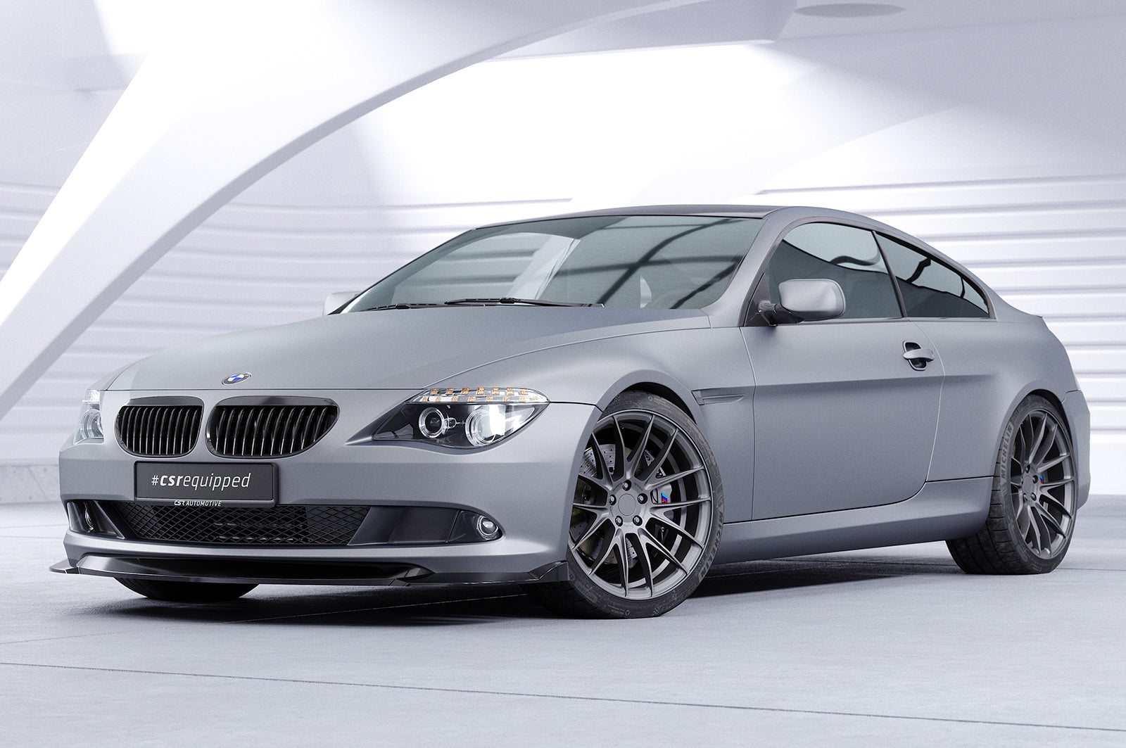 CSR Frontspoiler | Cup-Spoilerlippe mit ABE für BMW 6er E63 / E64 LCI CSL329-S Strukturiert schwarz matt (keine Lackierung erforderlich)