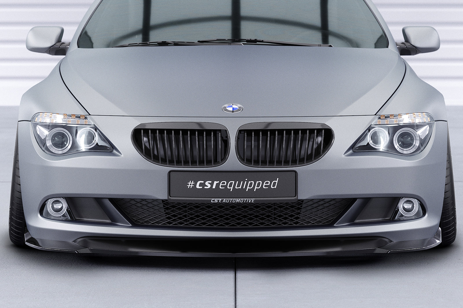 CSR Frontspoiler | Cup-Spoilerlippe mit ABE für BMW 6er E63 / E64 LCI CSL329-S Strukturiert schwarz matt (keine Lackierung erforderlich)