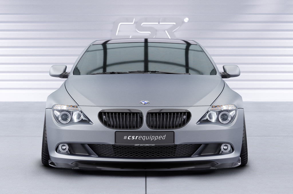 CSR Frontspoiler | Cup-Spoilerlippe mit ABE für BMW 6er E63/E64 LCI CSL329-G Glossy schwarz Hochglanz (keine Lackierung erforderlich)