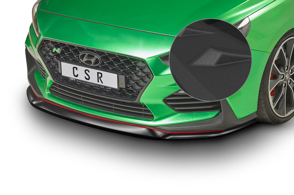 CSR Frontspoiler | Cup-Spoilerlippe mit ABE für Hyundai I30 (PD) N/N-Line CSL331-S Strukturiert schwarz matt (keine Lackierung erforderlich)