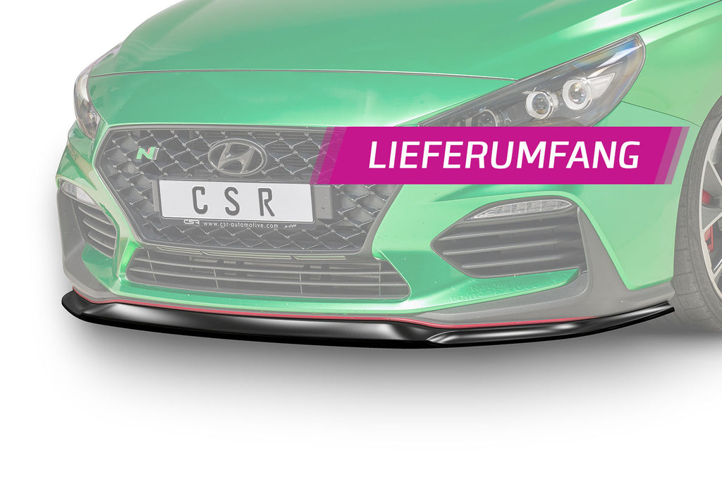 CSR Frontspoiler | Cup-Spoilerlippe mit ABE für Hyundai I30 (PD) N/N-Line CSL331-C Carbon Look Hochglanz (keine Lackierung erforderlich)