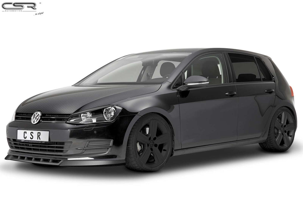 CSR Frontspoiler | Cup-Spoilerlippe mit ABE für VW Golf 7 CSL332-G Glossy schwarz Hochglanz (keine Lackierung erforderlich)