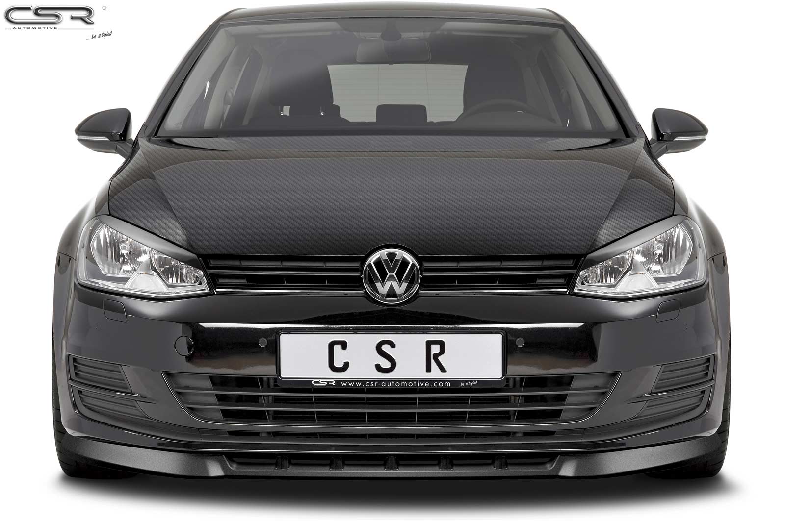 CSR Frontspoiler | Cup-Spoilerlippe mit ABE für VW Golf 7 CSL332-G Glossy schwarz Hochglanz (keine Lackierung erforderlich)
