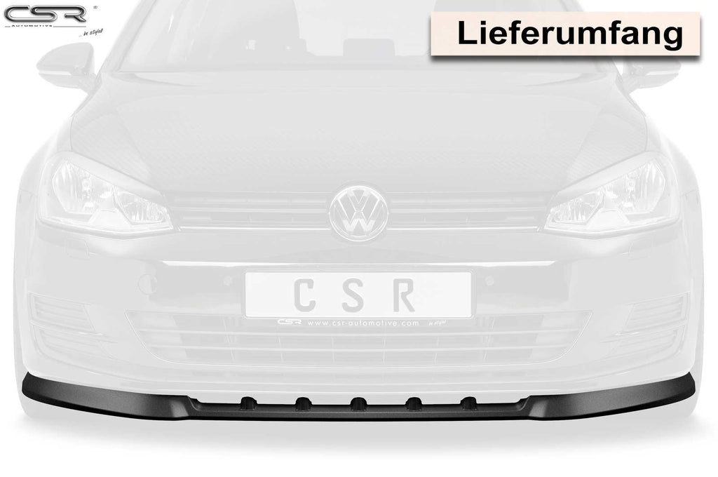 CSR Frontspoiler | Cup-Spoilerlippe mit ABE für VW Golf 7 CSL332-G Glossy schwarz Hochglanz (keine Lackierung erforderlich)