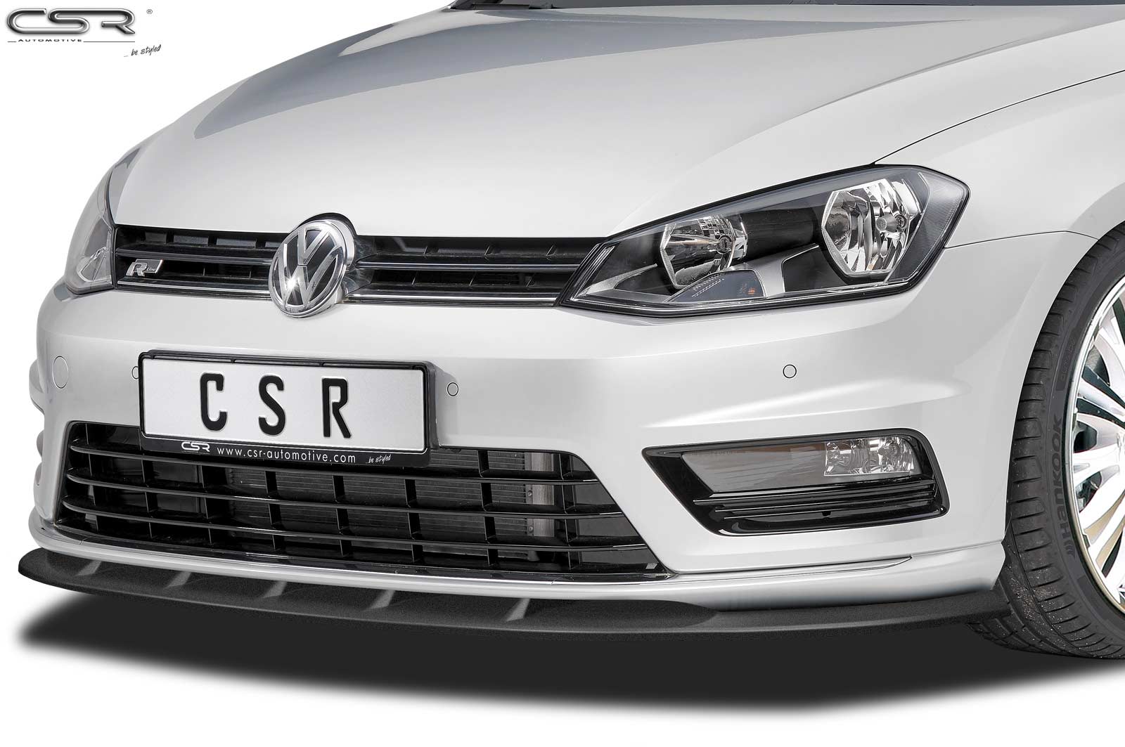 CSR Frontspoiler | Cup-Spoilerlippe mit ABE für VW Golf 7 R-Line CSL333-S Strukturiert schwarz matt (keine Lackierung erforderlich)