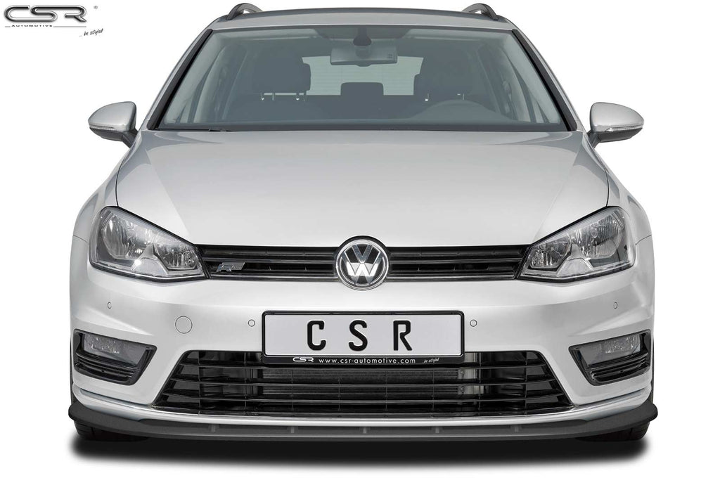 CSR Frontspoiler | Cup-Spoilerlippe mit ABE für VW Golf 7 R-Line CSL333-C Carbon Look Hochglanz (keine Lackierung erforderlich)