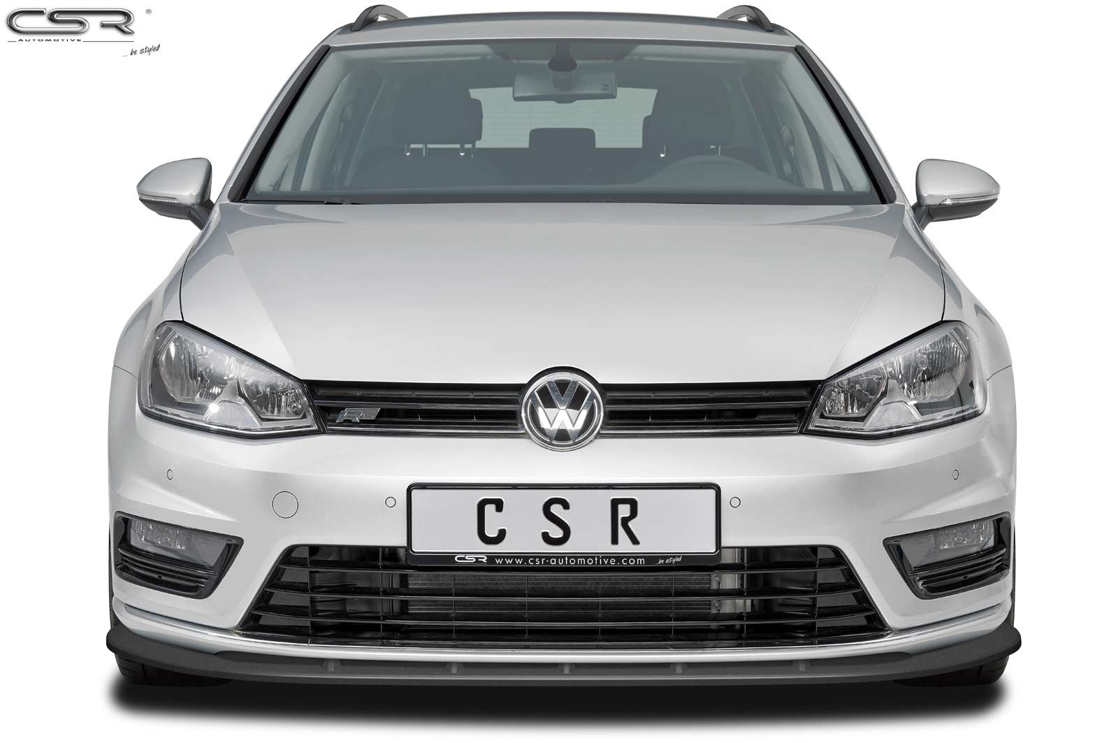 CSR Frontspoiler | Cup-Spoilerlippe mit ABE für VW Golf 7 R-Line CSL333-C Carbon Look Hochglanz (keine Lackierung erforderlich)