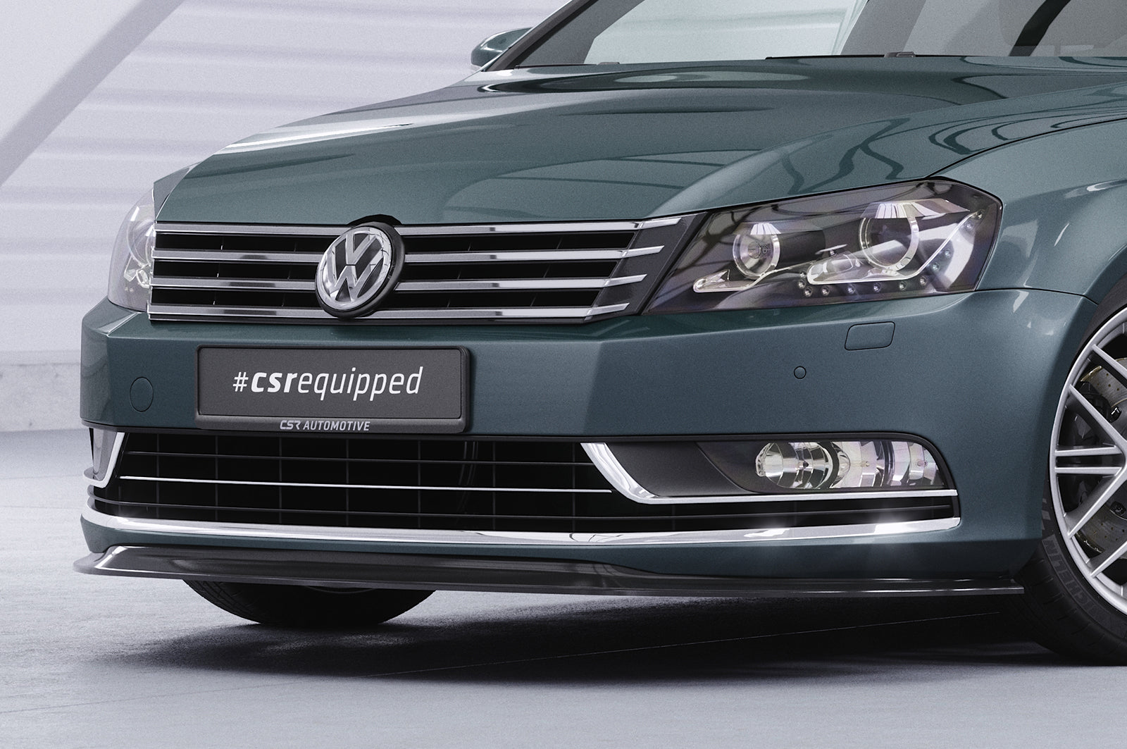 CSR Frontspoiler | Cup-Spoilerlippe mit ABE für VW Passat B7 CSL337-L Unlackiert roh (Lackierung erforderlich)