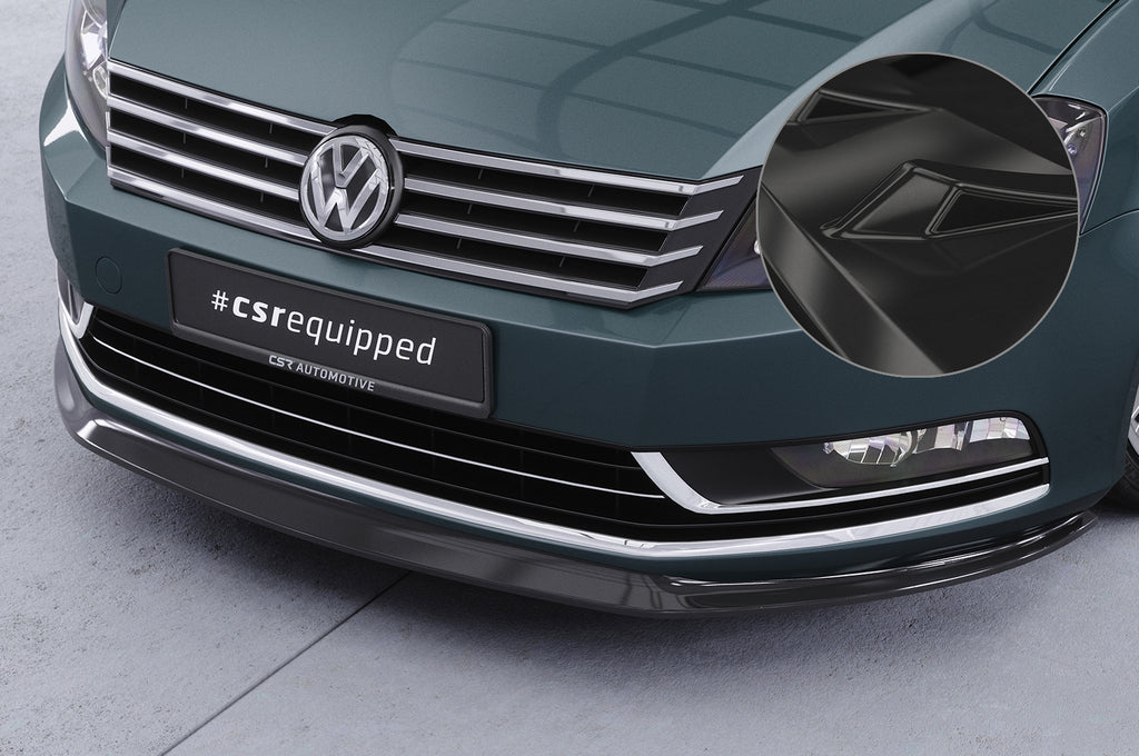 CSR Frontspoiler | Cup-Spoilerlippe mit ABE für VW Passat B7 CSL337-G Glossy schwarz Hochglanz (keine Lackierung erforderlich)