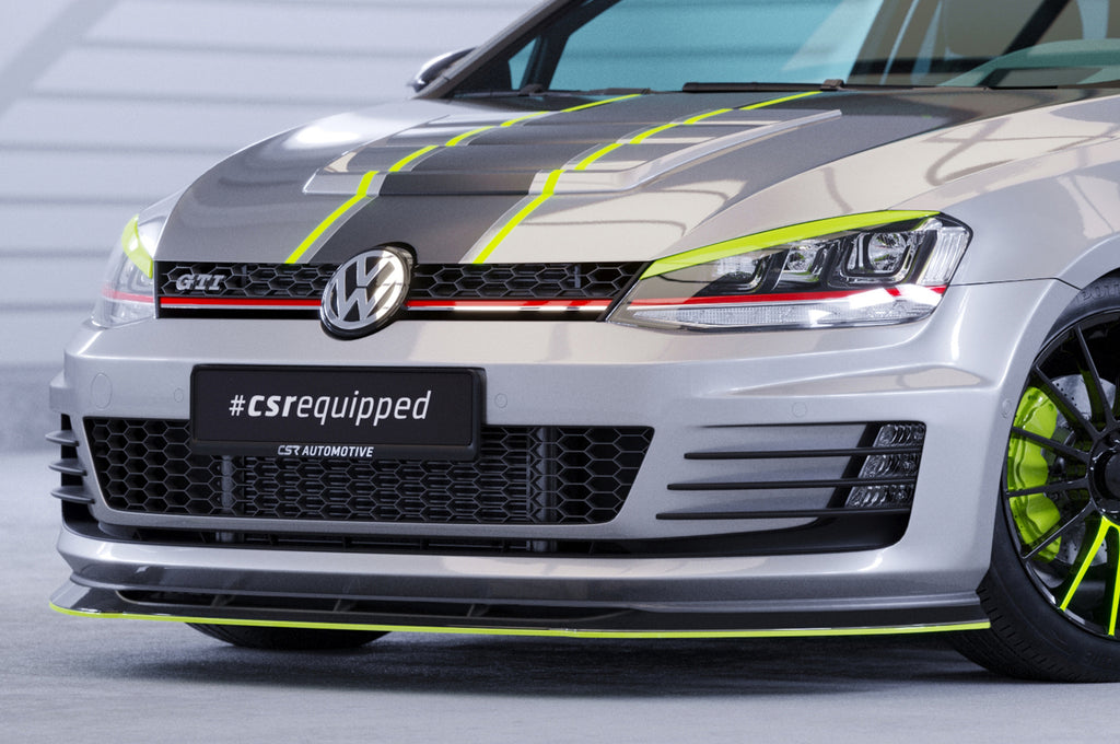 CSR Frontspoiler | Cup-Spoilerlippe mit ABE für VW Golf 7 GTI / GTD CSL338-S Strukturiert schwarz matt (keine Lackierung erforderlich)