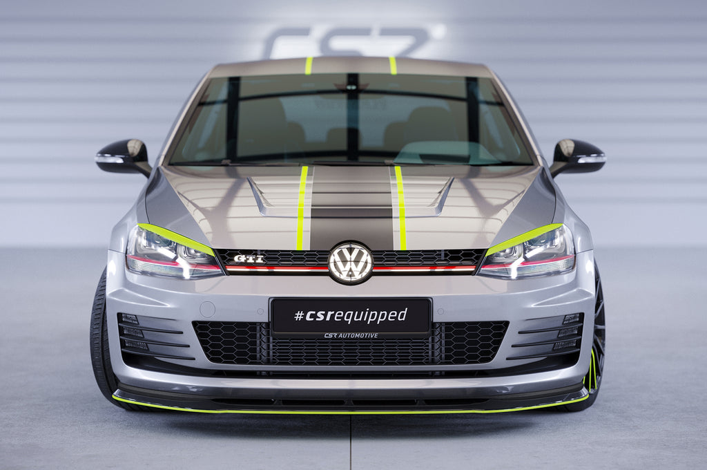 CSR Frontspoiler | Cup-Spoilerlippe mit ABE für VW Golf 7 GTI / GTD CSL338-S Strukturiert schwarz matt (keine Lackierung erforderlich)