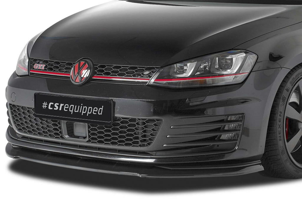 CSR Frontspoiler | Cup-Spoilerlippe mit ABE für VW Golf 7 GTI / GTD CSL338-S Strukturiert schwarz matt (keine Lackierung erforderlich)