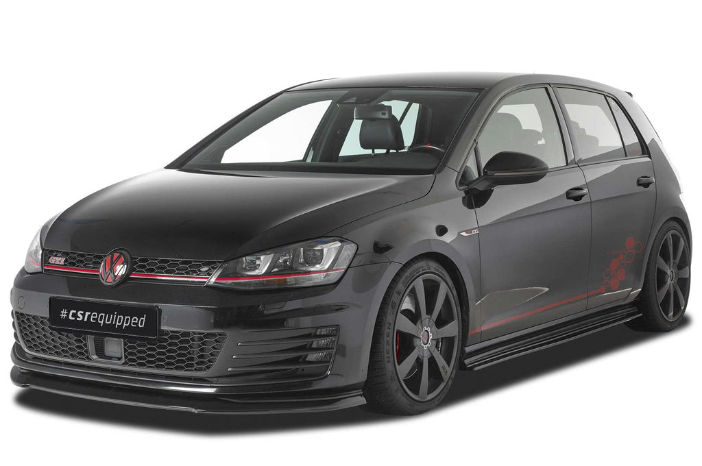 CSR Frontspoiler | Cup-Spoilerlippe mit ABE für VW Golf 7 GTI / GTD CSL338-S Strukturiert schwarz matt (keine Lackierung erforderlich)