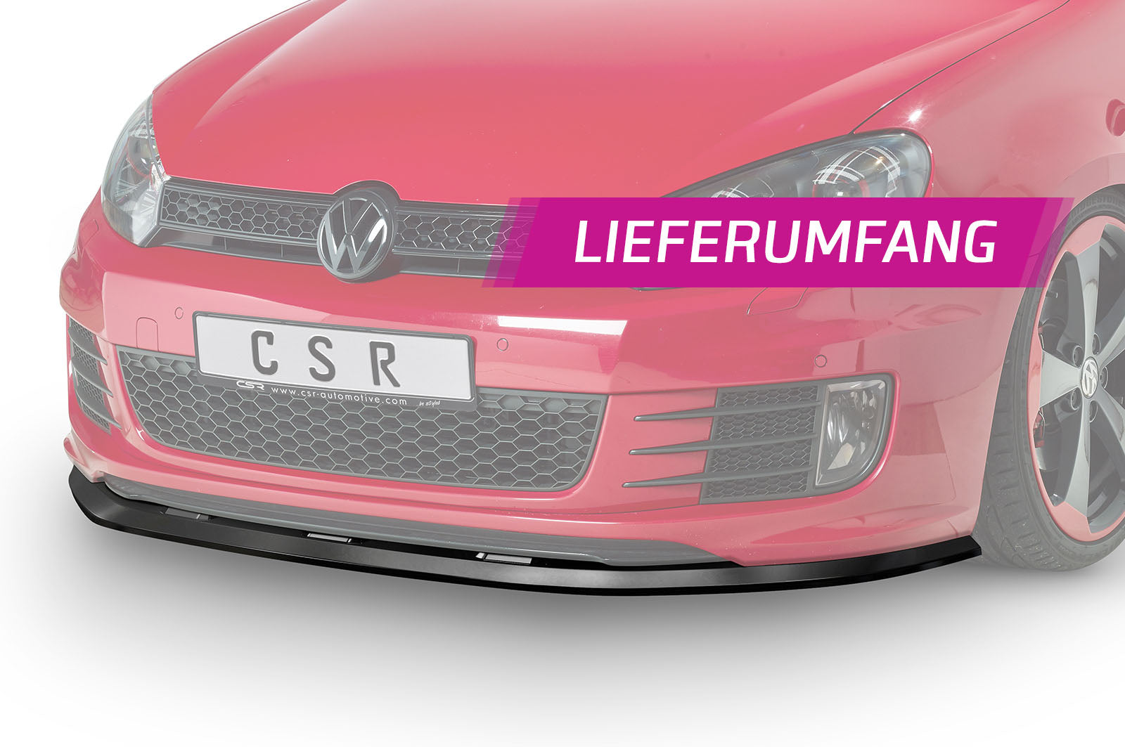 CSR Frontspoiler | Cup-Spoilerlippe mit ABE für VW Golf 6 GTI/GTD CSL339