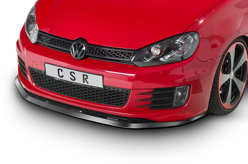 CSR Frontspoiler | Cup-Spoilerlippe mit ABE für VW Golf 6 GTI/GTD CSL339-S Strukturiert schwarz matt (keine Lackierung erforderlich)