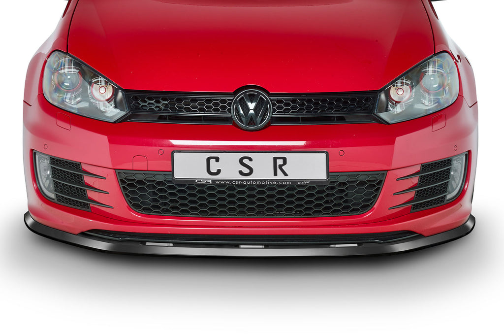 CSR Frontspoiler | Cup-Spoilerlippe mit ABE für VW Golf 6 GTI/GTD CSL339-S Strukturiert schwarz matt (keine Lackierung erforderlich)