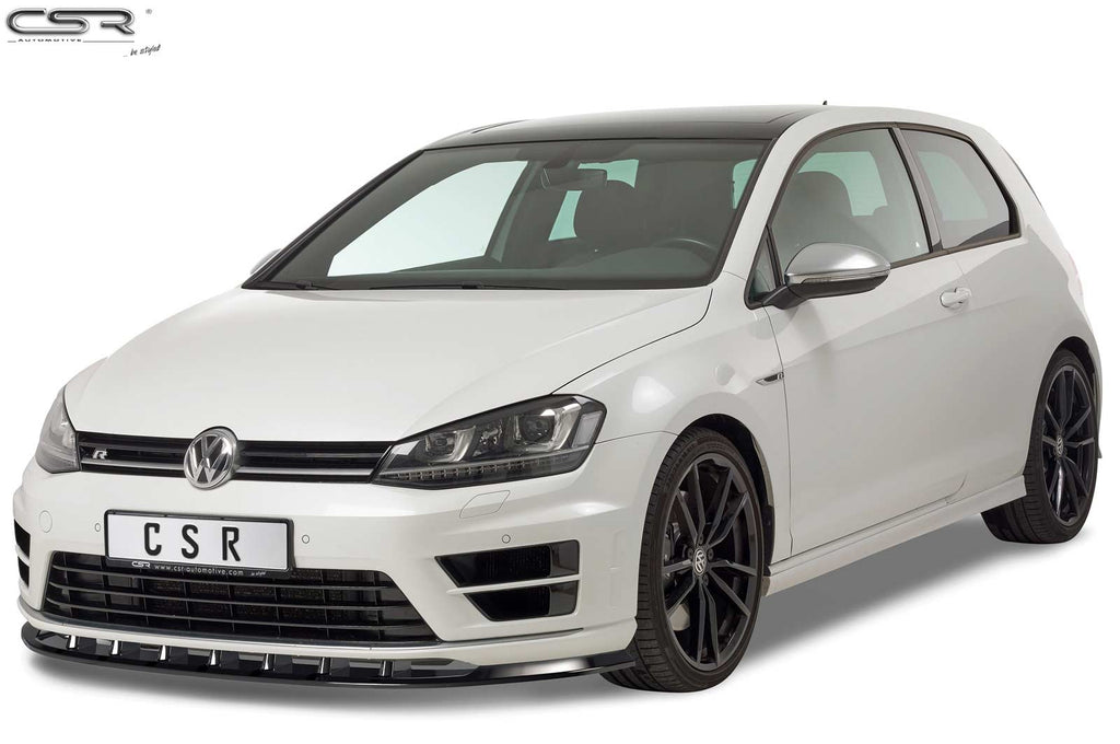 CSR Frontspoiler | Cup-Spoilerlippe mit ABE für VW Golf 7 R CSL340-S Strukturiert schwarz matt (keine Lackierung erforderlich)