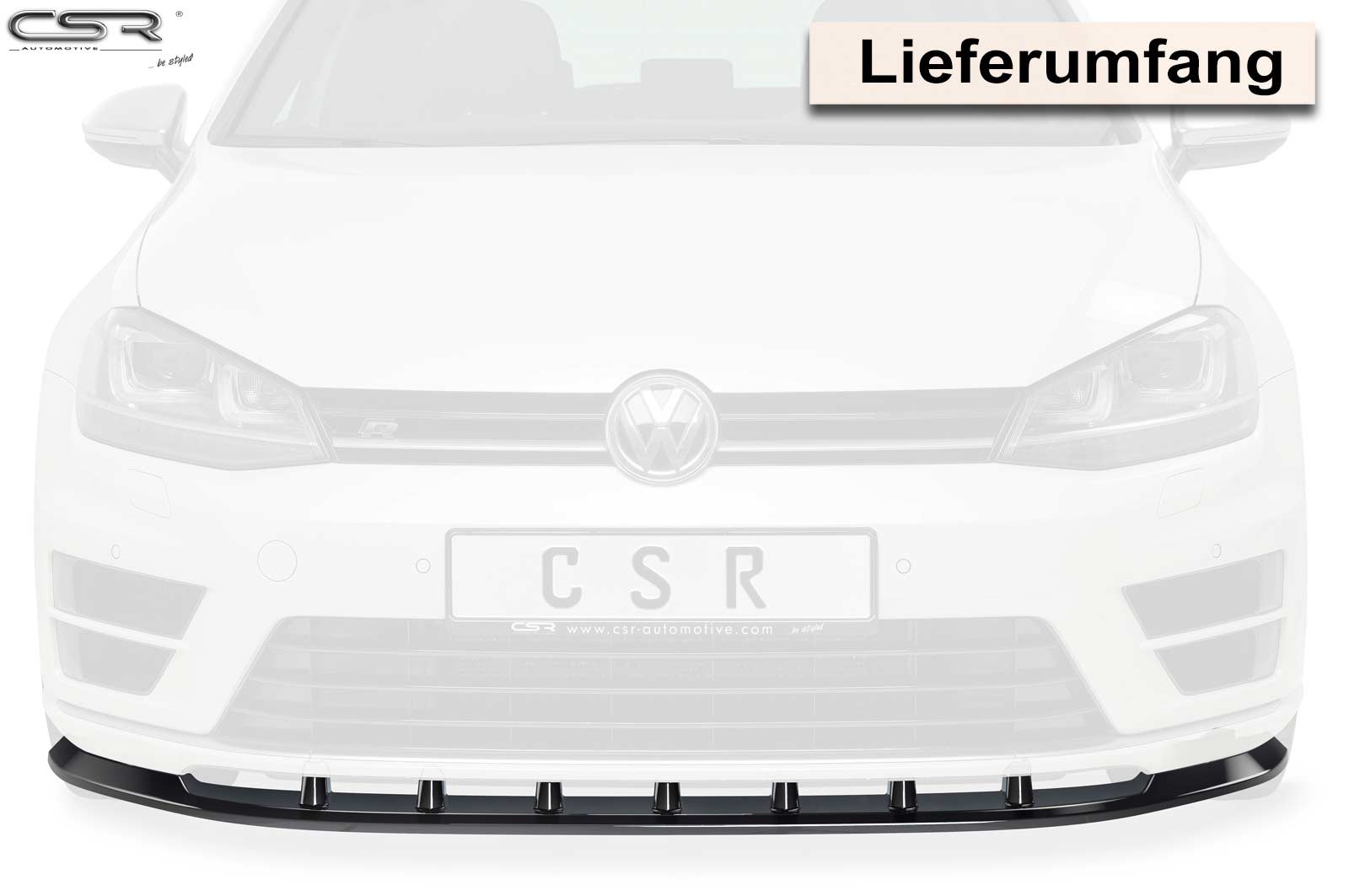 CSR Frontspoiler | Cup-Spoilerlippe mit ABE für VW Golf 7 R CSL340