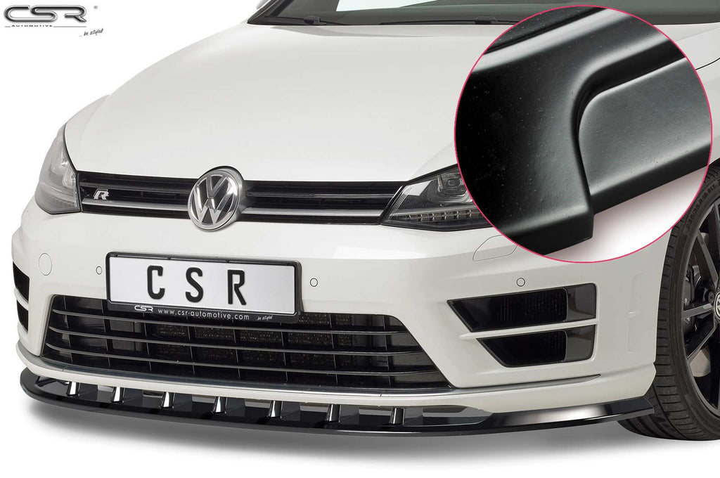 CSR Frontspoiler | Cup-Spoilerlippe mit ABE für VW Golf 7 R CSL340-L Unlackiert roh (Lackierung erforderlich)