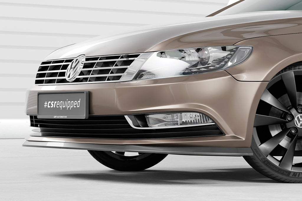 CSR Frontspoiler | Cup-Spoilerlippe mit ABE für VW Passat CC CSL341-C Carbon Look Hochglanz (keine Lackierung erforderlich)