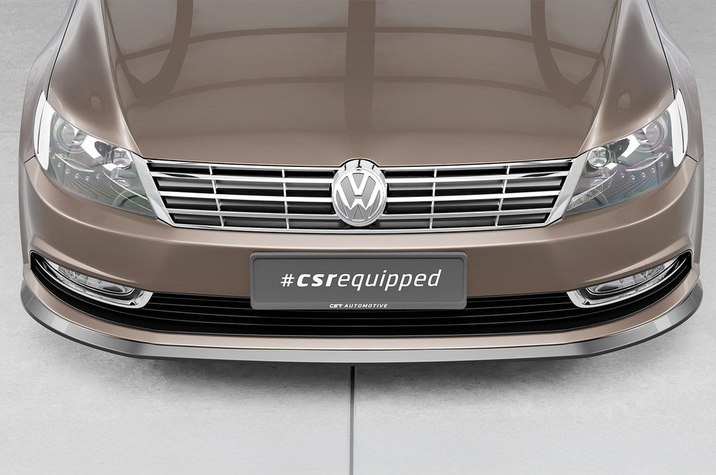 CSR Frontspoiler | Cup-Spoilerlippe mit ABE für VW Passat CC CSL341-C Carbon Look Hochglanz (keine Lackierung erforderlich)