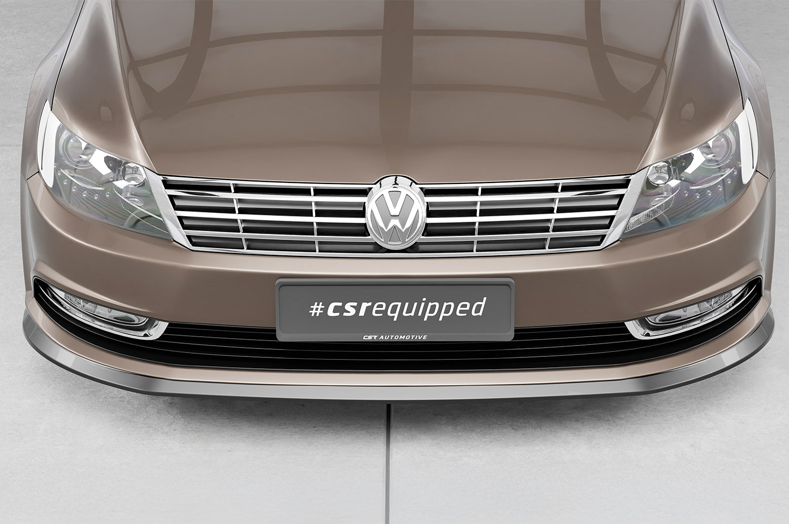 CSR Frontspoiler | Cup-Spoilerlippe mit ABE für VW Passat CC CSL341-C Carbon Look Hochglanz (keine Lackierung erforderlich)