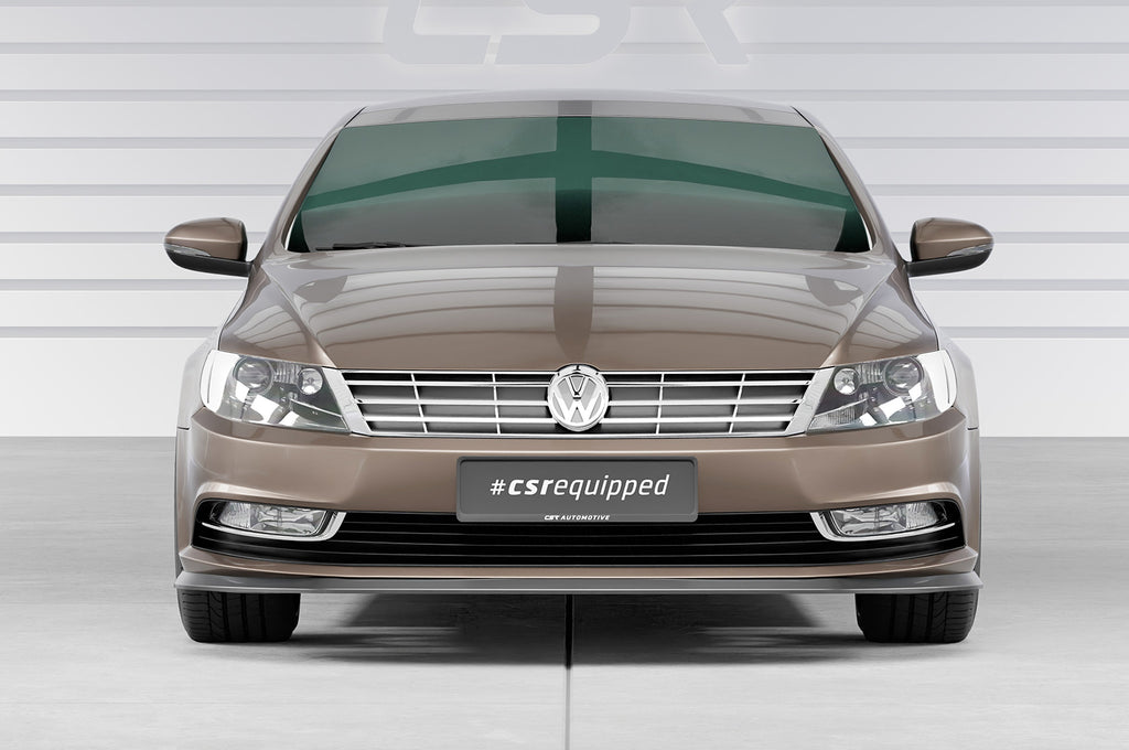 CSR Frontspoiler | Cup-Spoilerlippe mit ABE für VW Passat CC CSL341-G Glossy schwarz Hochglanz (keine Lackierung erforderlich)