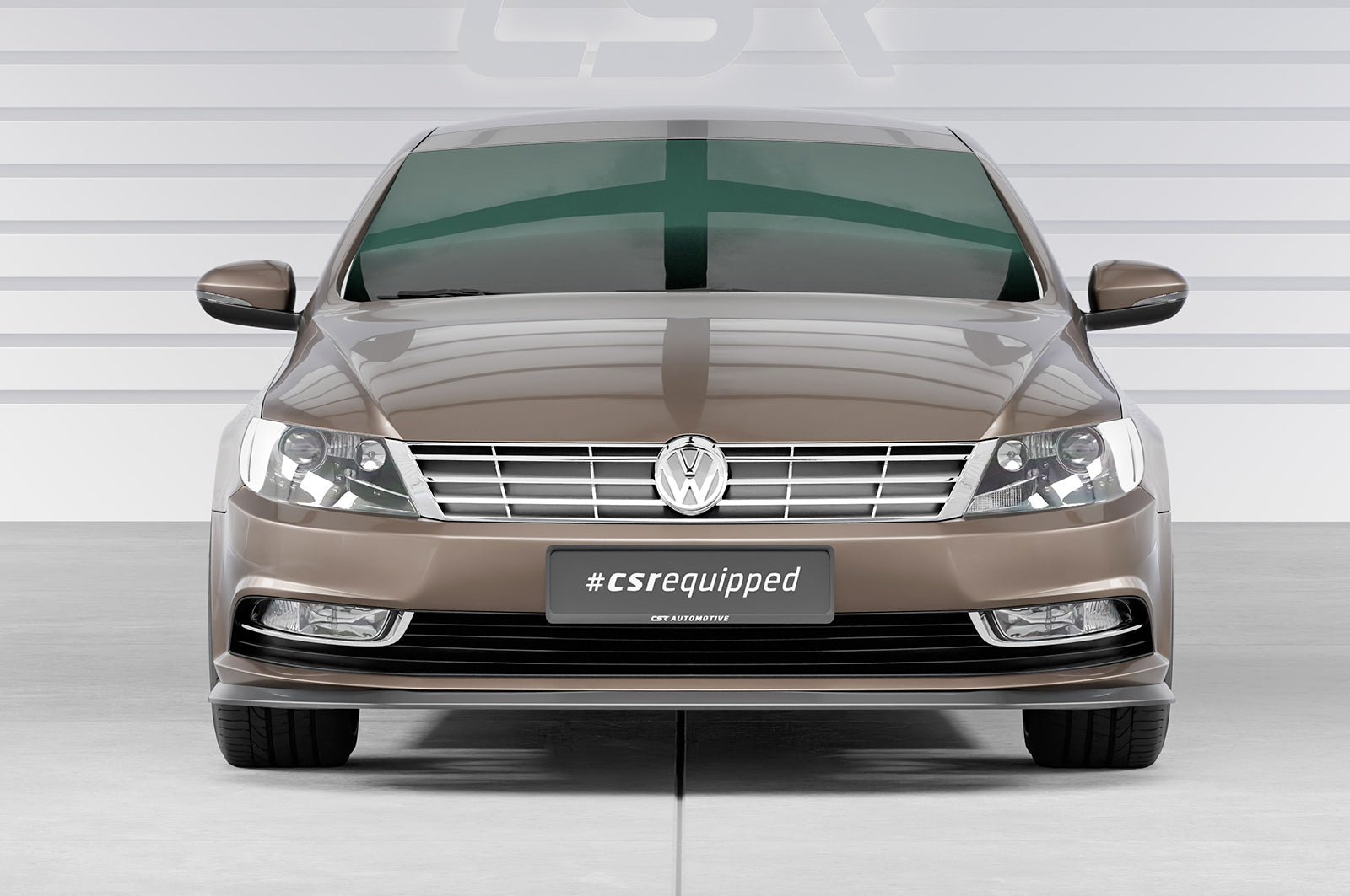 CSR Frontspoiler | Cup-Spoilerlippe mit ABE für VW Passat CC CSL341-C Carbon Look Hochglanz (keine Lackierung erforderlich)