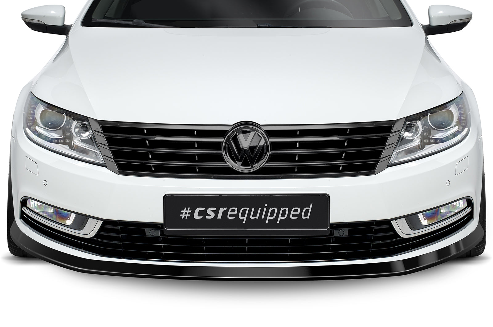 CSR Frontspoiler | Cup-Spoilerlippe mit ABE für VW CC CSL342-C Carbon Look Hochglanz (keine Lackierung erforderlich)