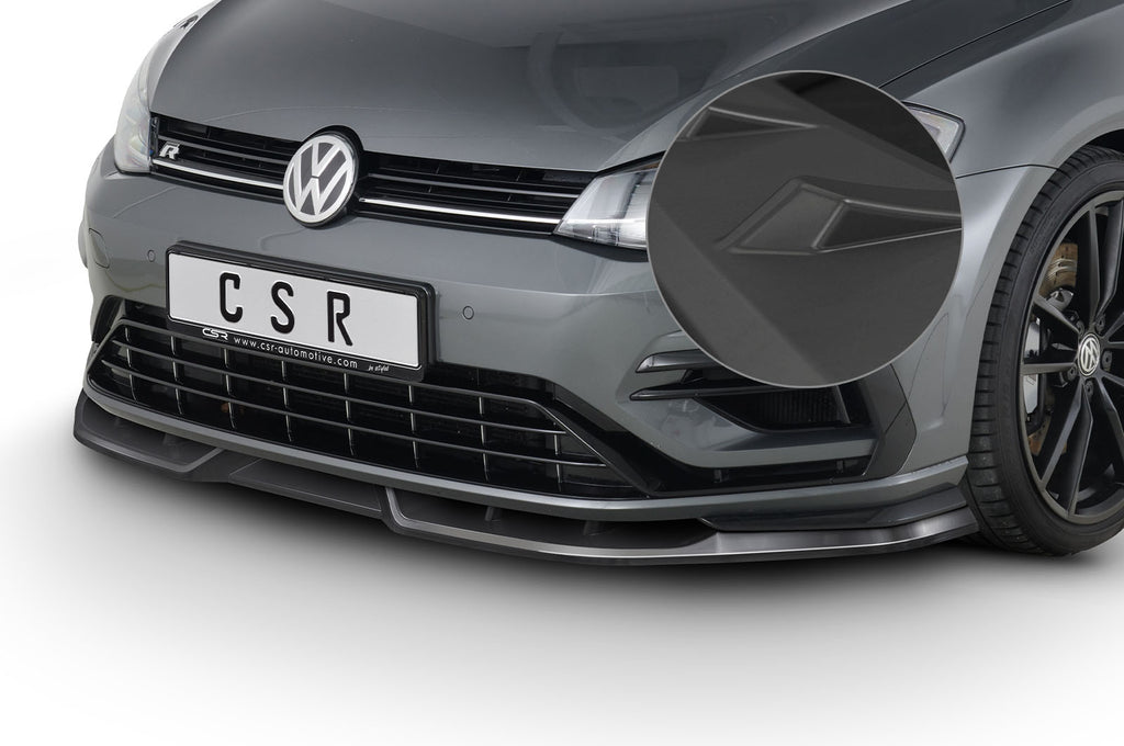 CSR Frontspoiler | Cup-Spoilerlippe mit ABE für VW Golf 7 R CSL346-L Unlackiert roh (Lackierung erforderlich)