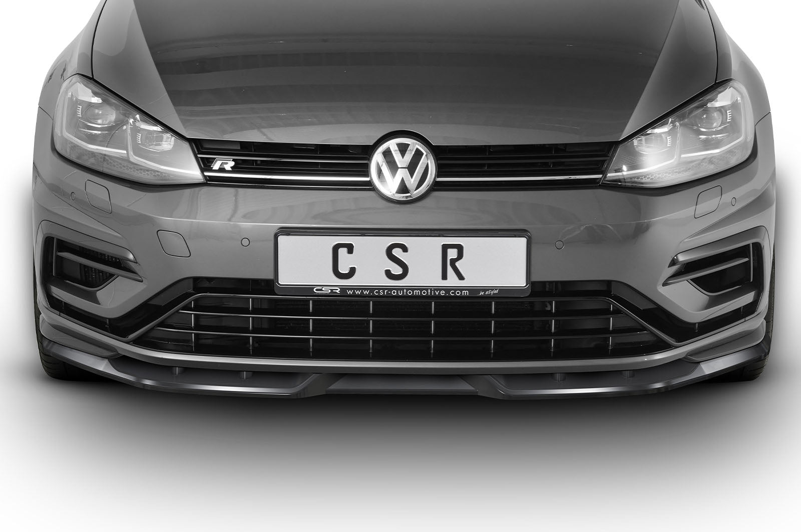 CSR Frontspoiler | Cup-Spoilerlippe mit ABE für VW Golf 7 R CSL346-S Strukturiert schwarz matt (keine Lackierung erforderlich)