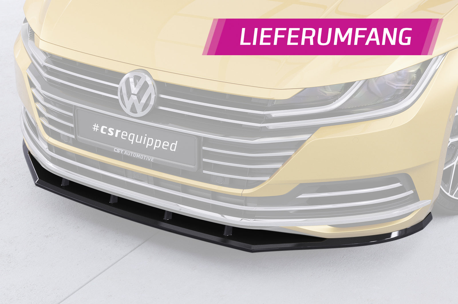 CSR Frontspoiler | Cup-Spoilerlippe mit ABE für VW Arteon CSL347-L Unlackiert roh (Lackierung erforderlich)