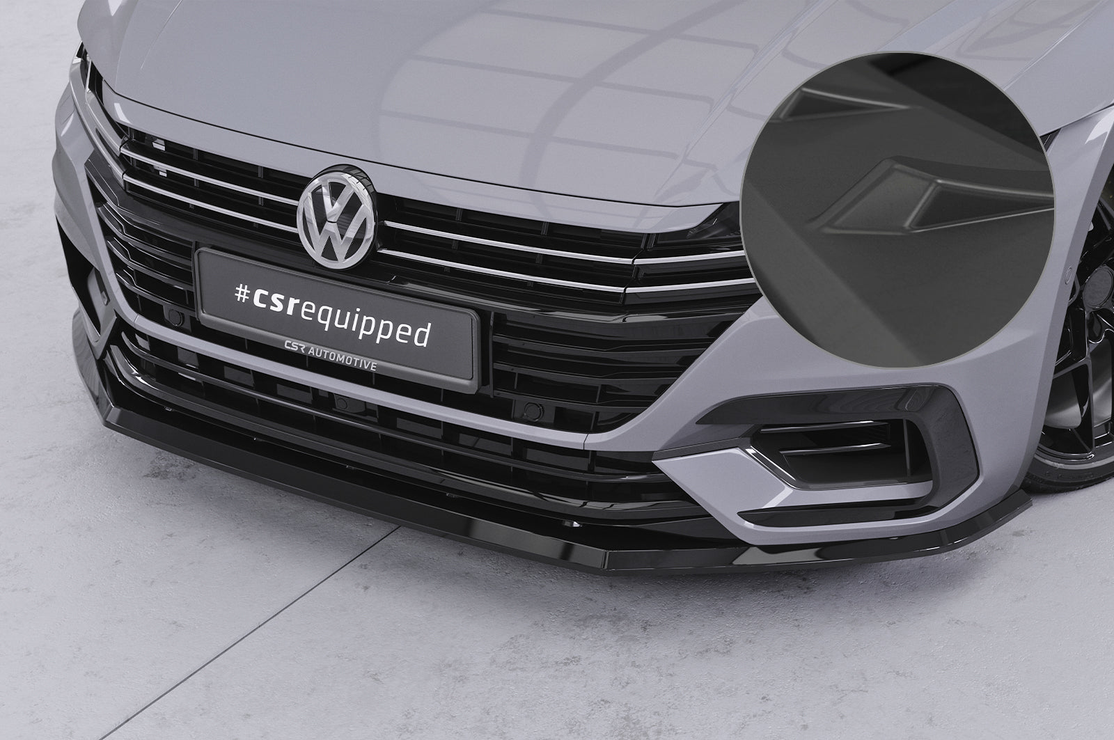 CSR Frontspoiler | Cup-Spoilerlippe mit ABE für VW Arteon R-Line CSL348-L Unlackiert roh (Lackierung erforderlich)