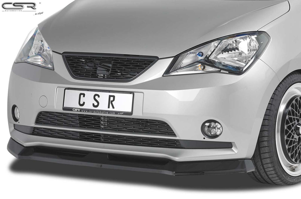 CSR Frontspoiler | Cup-Spoilerlippe mit ABE für Seat Mii CSL349-C Carbon Look Hochglanz (keine Lackierung erforderlich)
