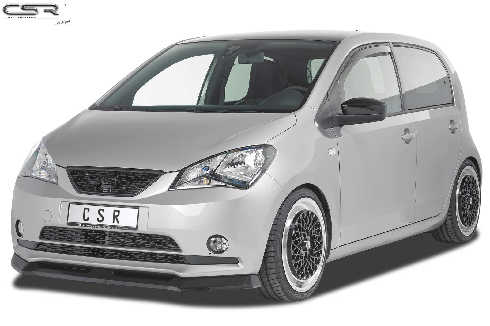 CSR Frontspoiler | Cup-Spoilerlippe mit ABE für Seat Mii CSL349-S Strukturiert schwarz matt (keine Lackierung erforderlich)